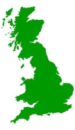 Green United Kingdom map